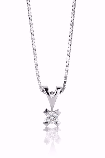 Ingrid Enstens Diamantanheng - 585 hvitt gull 0,05 ct. WP1 