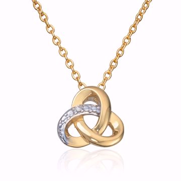 Knute-anheng i 585 gult gull med diamanter - 0,003 ct. WSI. 