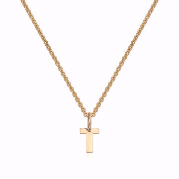 Gullanheng bokstav T - 585 gult gull. 