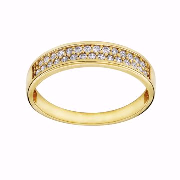 Carmen ring i 585 gult gull med zirkonia. 