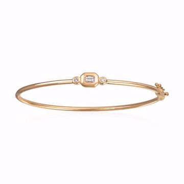Armring i 585 gult gull med diamanter 0,26 ct. TWSI. 