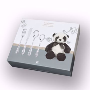 Panda stålbestikk til barn. 