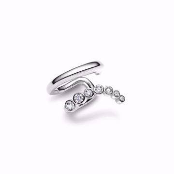Maria Black Arc Ear Cuff Silver. 