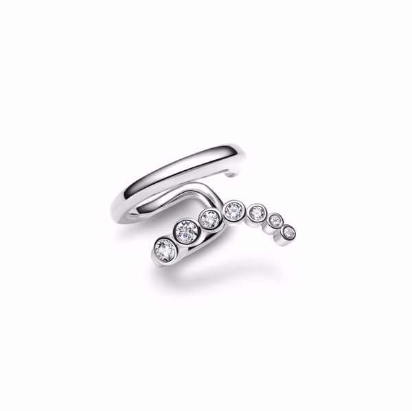 Maria Black Arc Ear Cuff Silver. 
