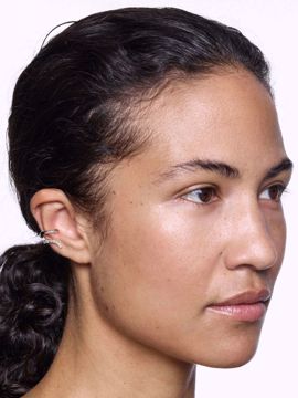 Maria Black Arc Ear Cuff Silver. 