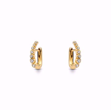 Maria Black Arc Huggie Gold Øreringer. 