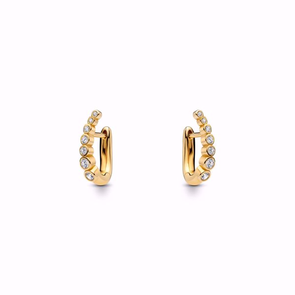 Maria Black Arc Huggie Gold Øreringer. 