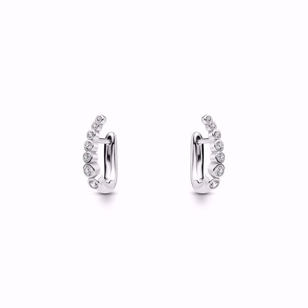 Maria Black Arc Huggie Silver Øreringer. 