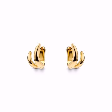 Maria Black Arcus Double Huggie Gold Øreringer. 