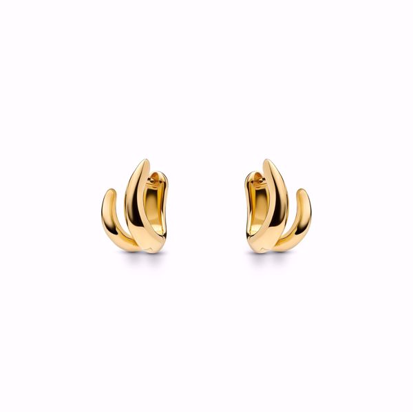 Maria Black Arcus Double Huggie Gold Øreringer. 
