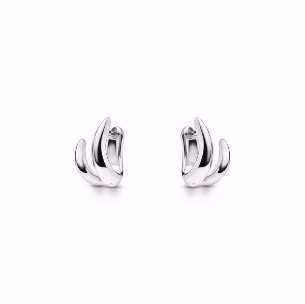 Maria Black Arcus Double Huggie Silver Øreringer. 