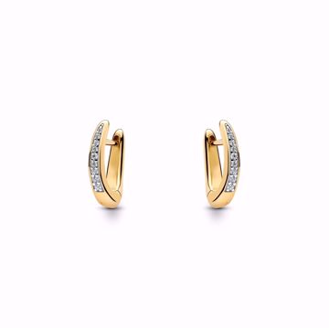 Maria Black Sino Huggies Medium Gold Øreringer. 