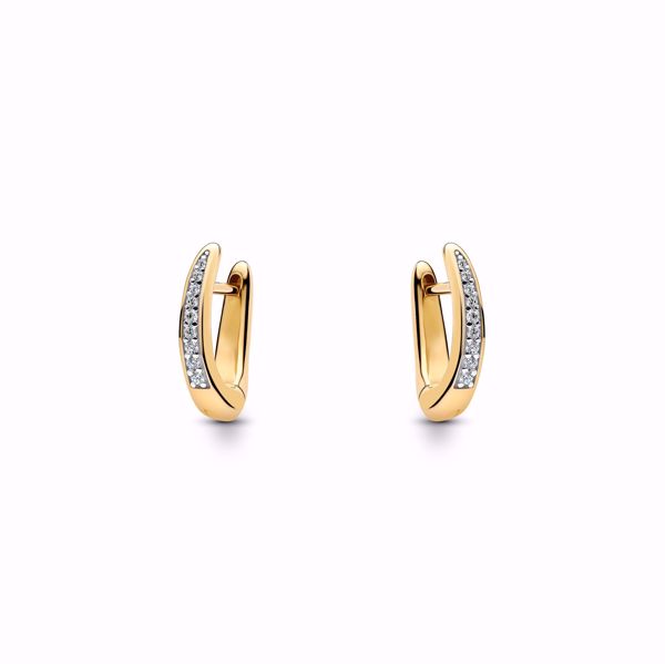 Maria Black Sino Huggies Medium Gold Øreringer. 