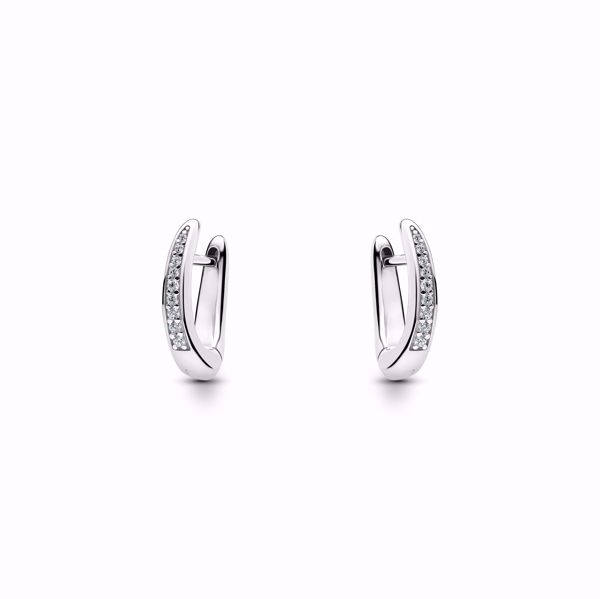Maria Black Sino Huggie Medium Silver Øreringer. 