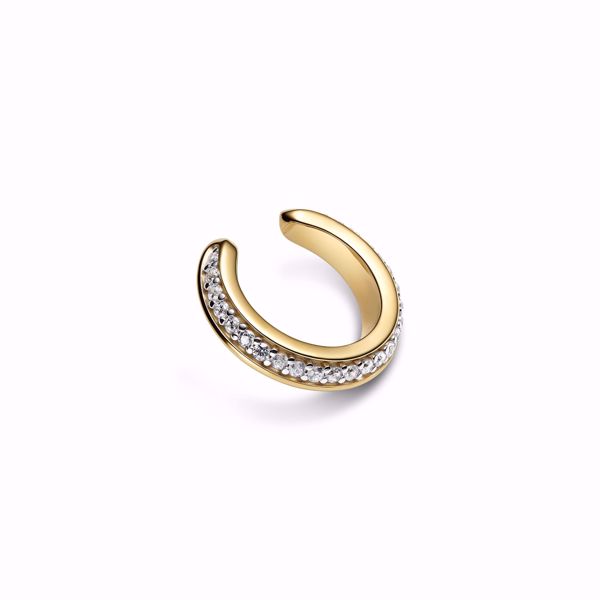 Maria Black Curvo Pave Ear Cuff Gold. 