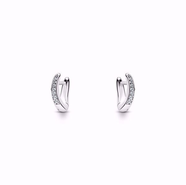 Maria Black Sino Huggie Small Silver Øreringer. 