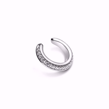 Maria Black Curvo Pave Ear Cuff Silver. 