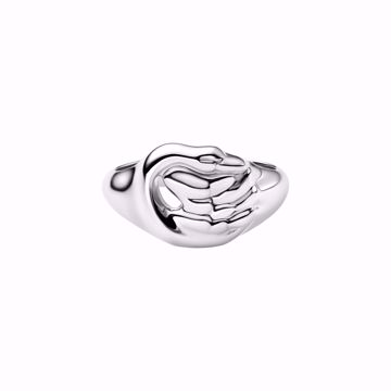 Maria Black Swan Signet Ring Silver. 