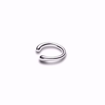 Maria Black Curl Ear Cuff Small Silver. 