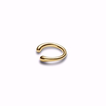 Maria Black Curl Small Ear Cuff Gold. 