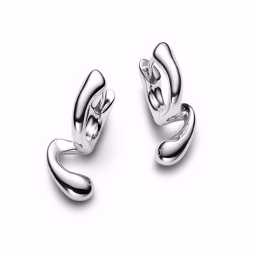 Maria Black Coily Huggies Silver Øreringer. 