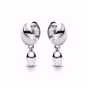 Maria Black Finney Drop Huggies Silver Øreringer.