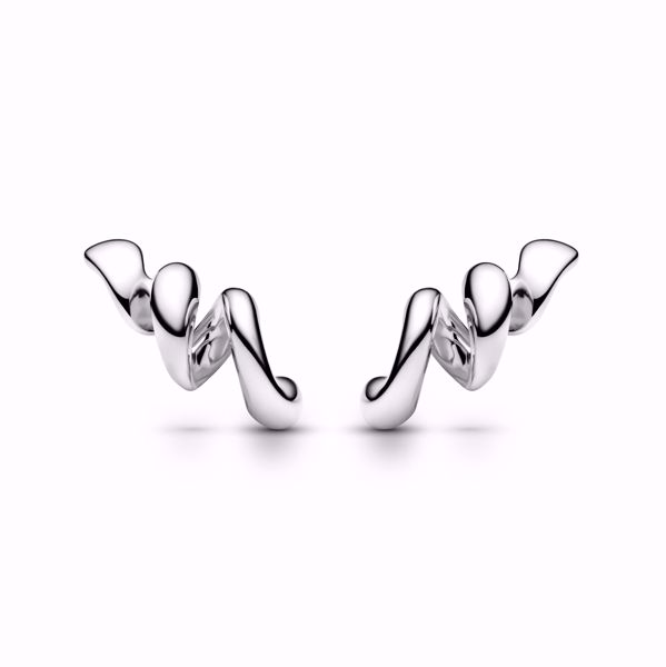 Maria Black Coil Studs Silver Øredobber. 