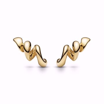 Maria Black Coil Studs Gold Øredobber . 