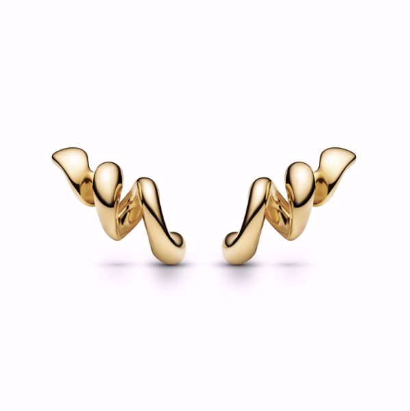 Maria Black Coil Studs Gold Øredobber . 