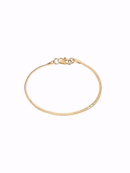 Thin Snake Chain Armbånd, tynt gullbelagt armbånd med glatt slangekjede. 
