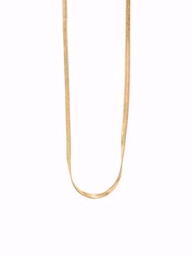 Thin Snake Chain Halskjede, tynt gullbelagt halskjede med glatt slangekjede. 