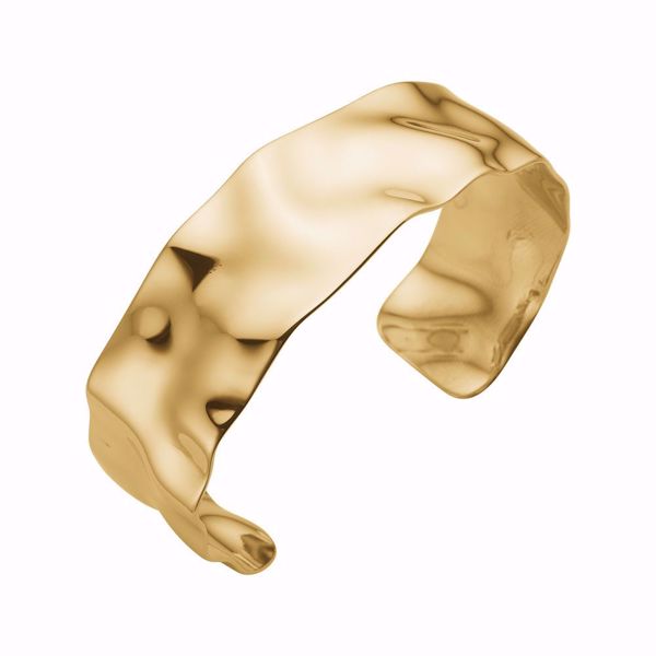 Onda Armring, enkel gullfarget armring i rustfritt stål. 